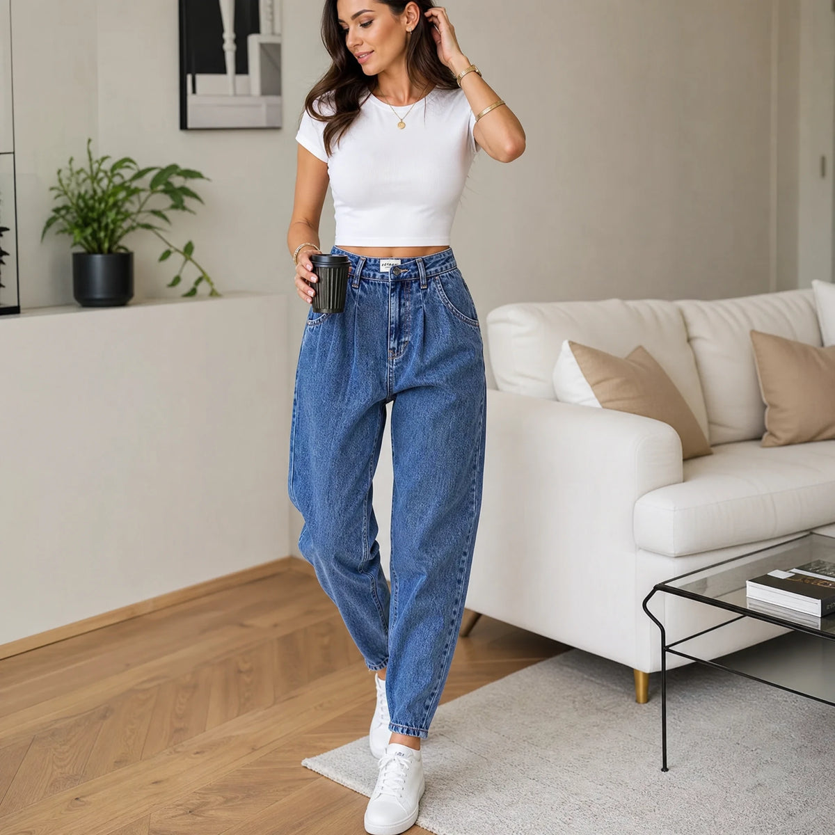 Jean Taille Haute Vintage Femme - Utilisation GLOBALE