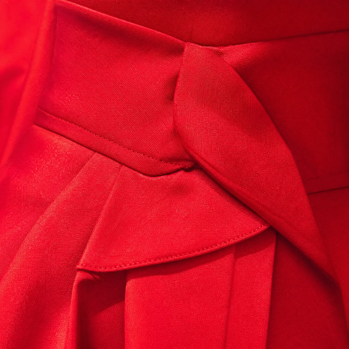 Jupe Longue Ample Taille Haute Vintage - close-up détail matière