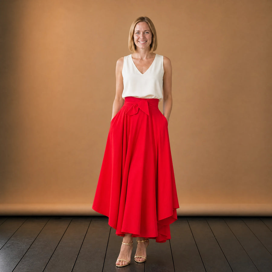 Jupe Longue Ample Taille Haute Vintage - VETEMENT Studio FEMME