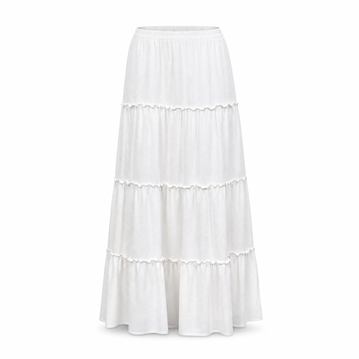 Jupe Longue Blanche Style Boheme - image principale