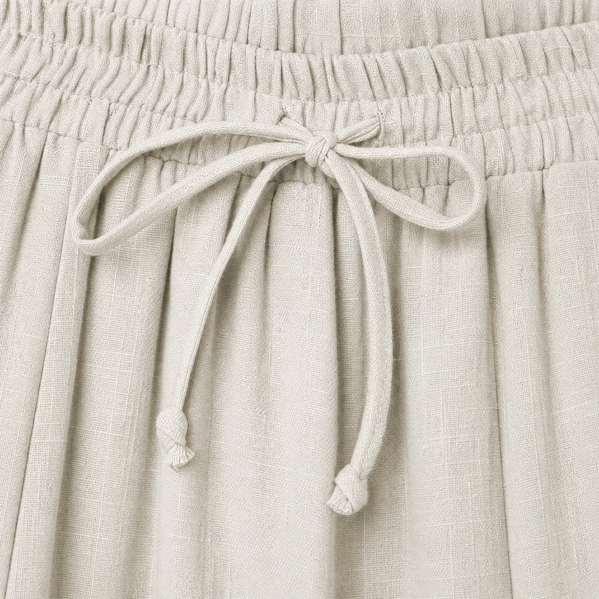 Jupe Longue Blanche Vintage Boheme Chic - close-up détail matière