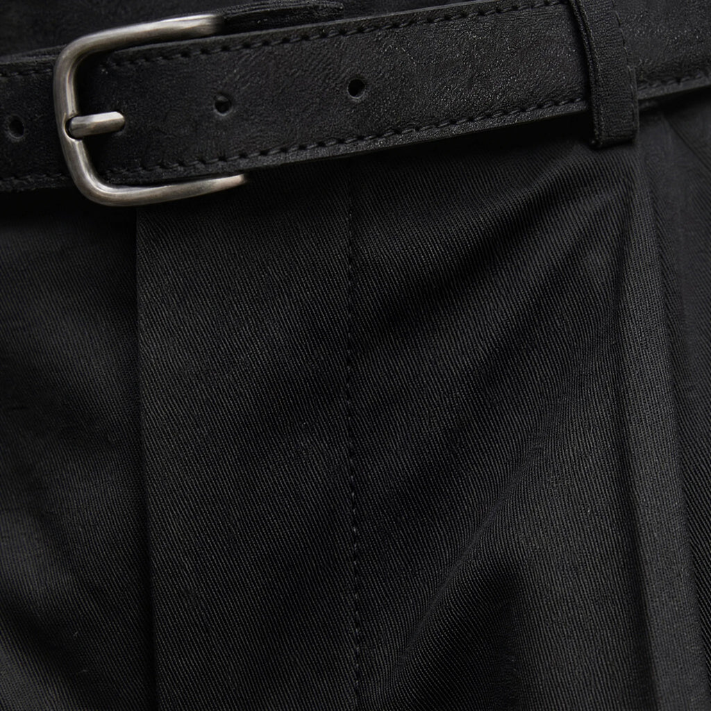 Jupe Longue Noire Coton Vintage - close-up détail matière