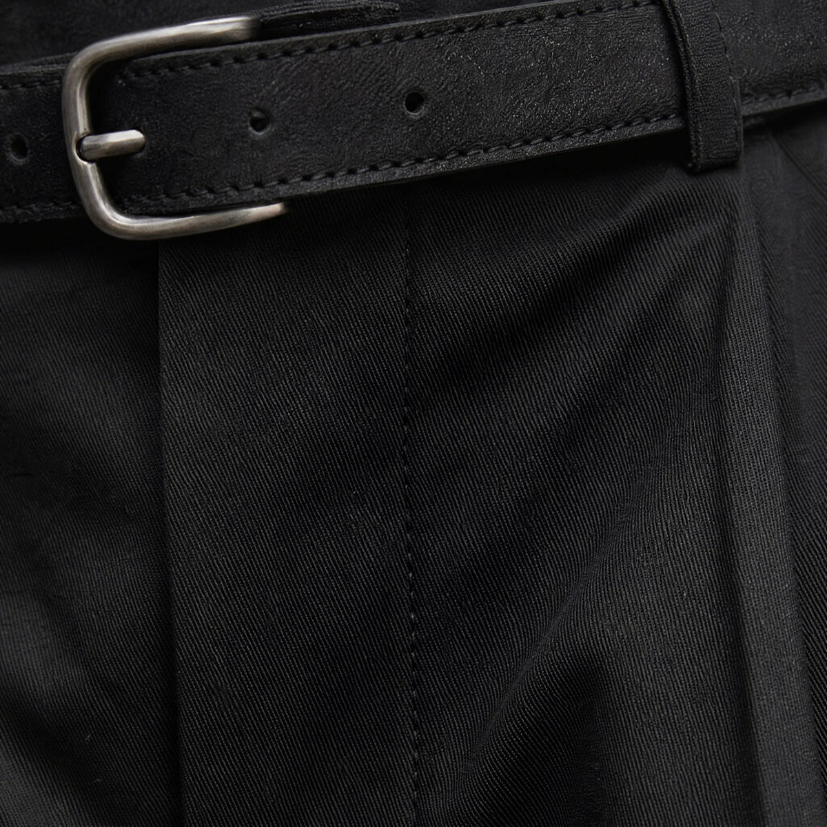 Jupe Longue Noire Coton Vintage - close-up détail matière