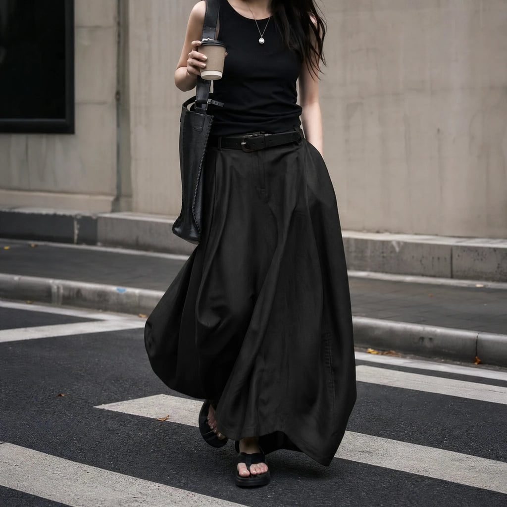 Jupe Longue Noire Coton Vintage - Utilisation GLOBALE