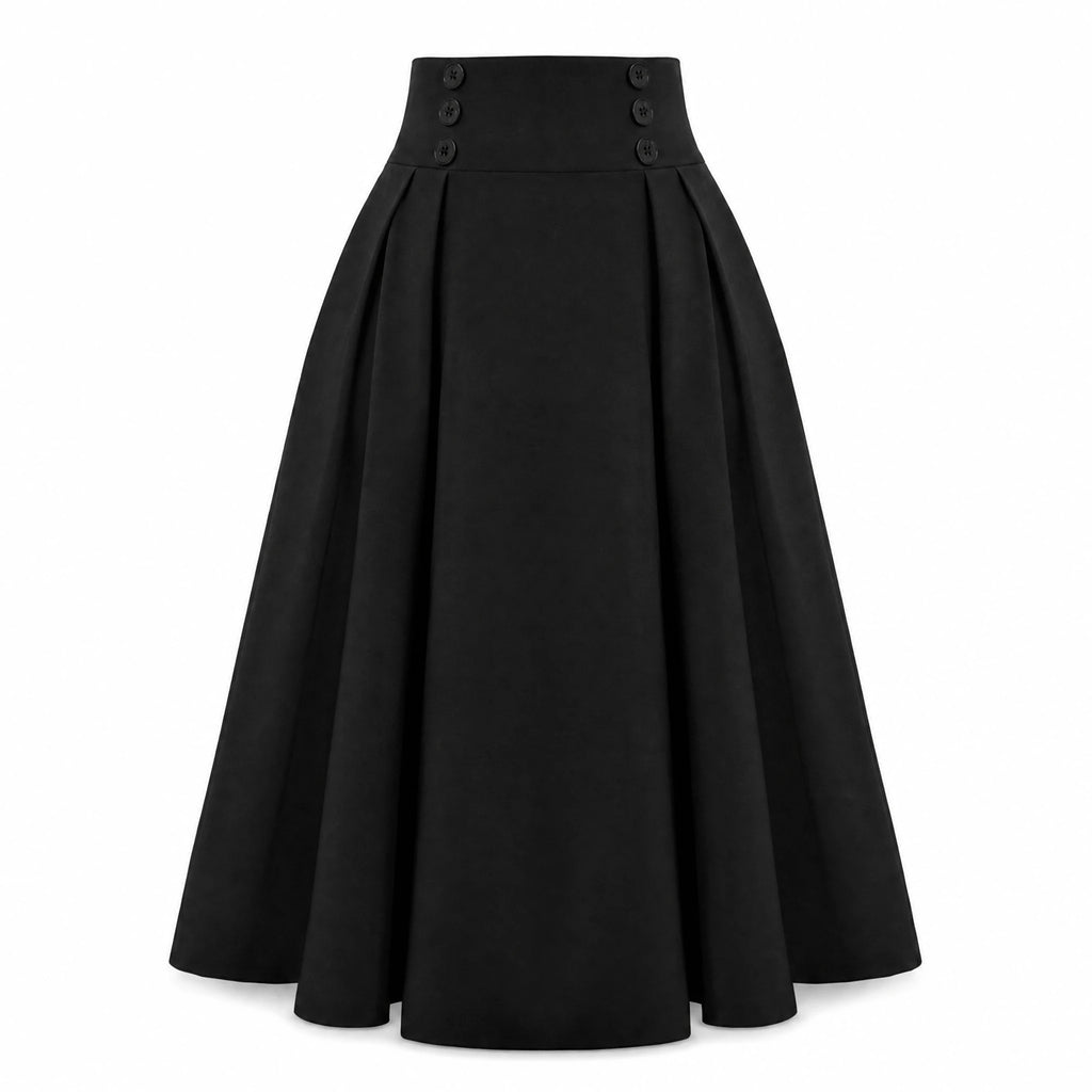 Jupe Longue Vintage Taille Haute - image principale