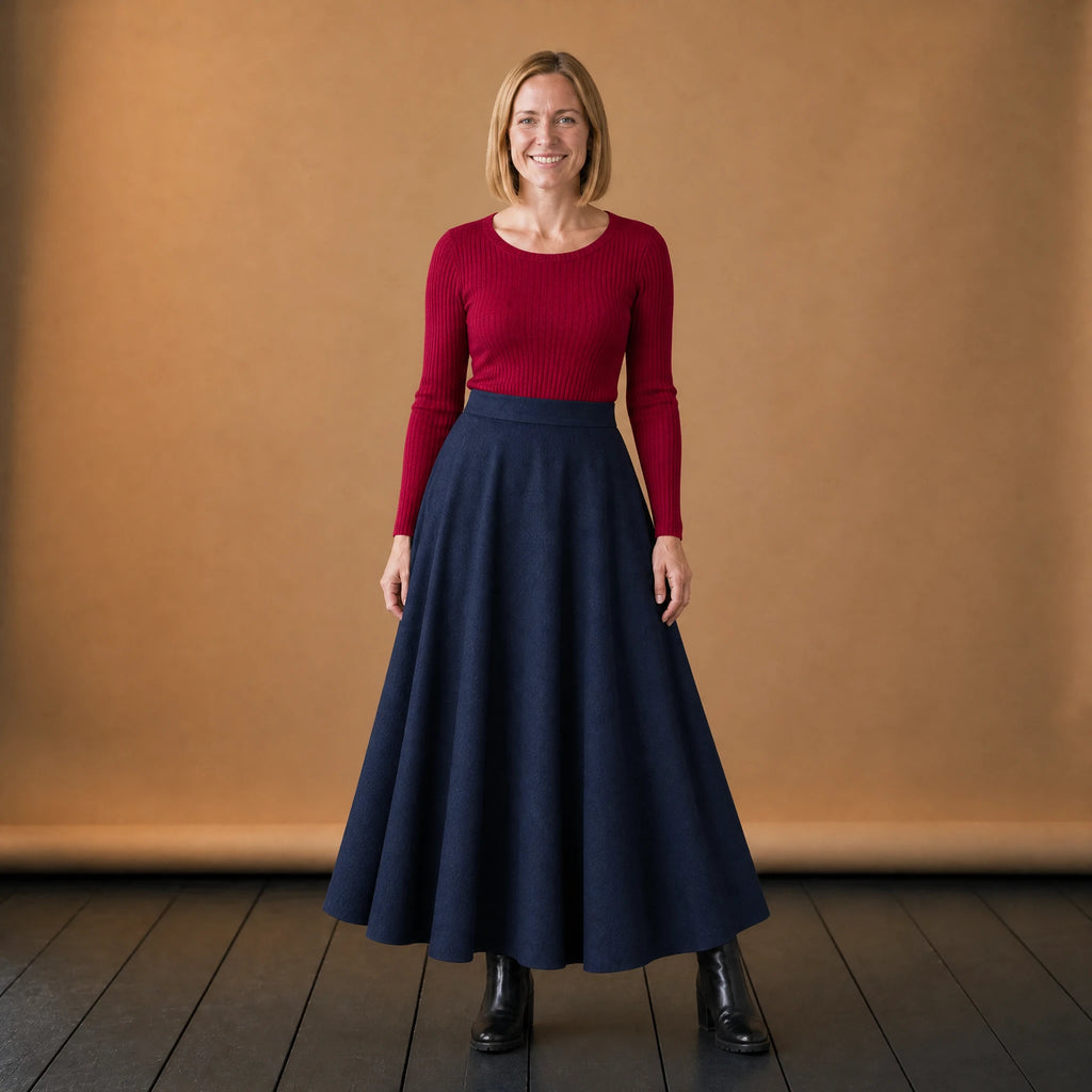 Jupe Vintage Longue Plissée Hiver - VETEMENT Studio FEMME