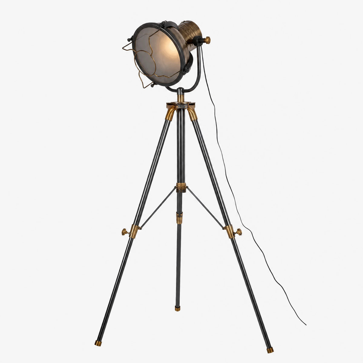 Lampadaire Trépied Industriel à Projecteur Orientable - image principale