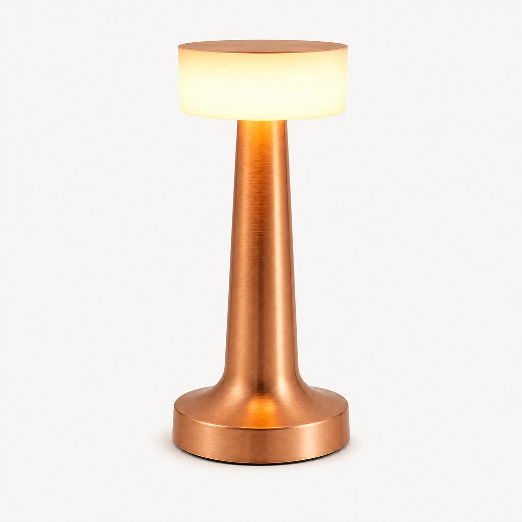 Lampe de table vintage métal champignon lumineux - image principale