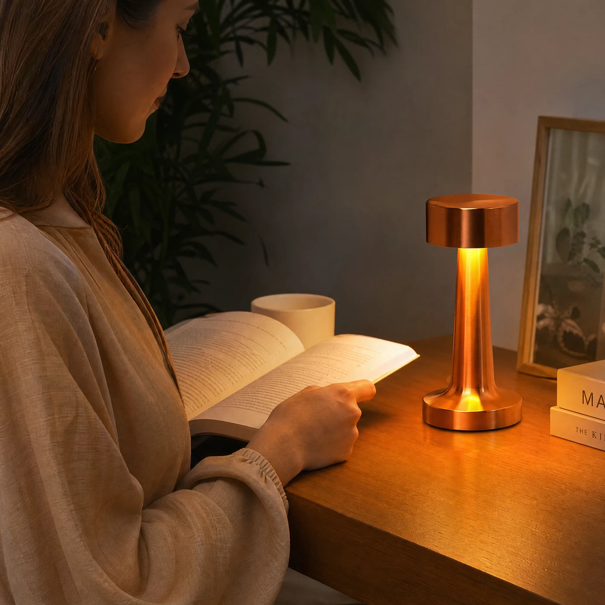Lampe de table vintage métal champignon lumineux - Utilisation GLOBALE