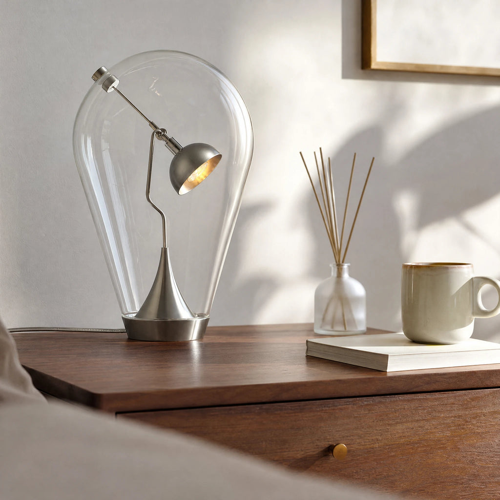 Lampe Vintage Design avec Globe en Verre Transparent - OBJETS VARIES