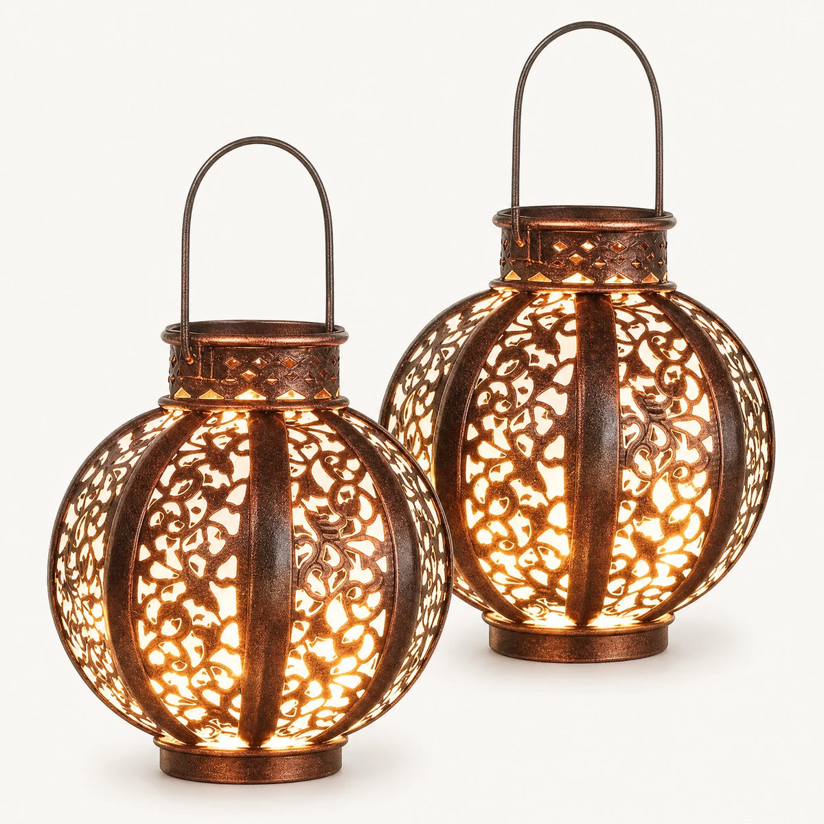 Lanterne Solaire Décorative Ajourée pour Jardin - image principale