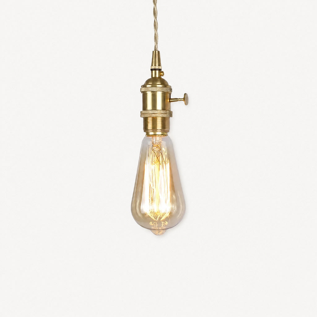 Lustre Vintage Laiton à Interrupteur - image principale