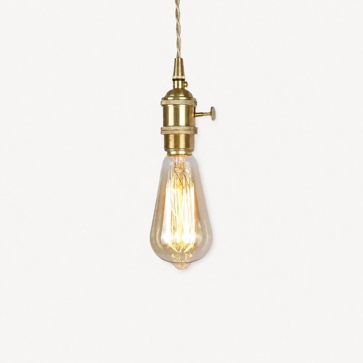 Lustre Vintage Laiton à Interrupteur - image principale