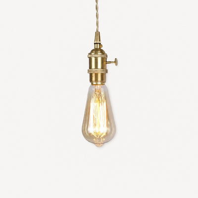 Lustre Vintage Laiton à Interrupteur - image principale