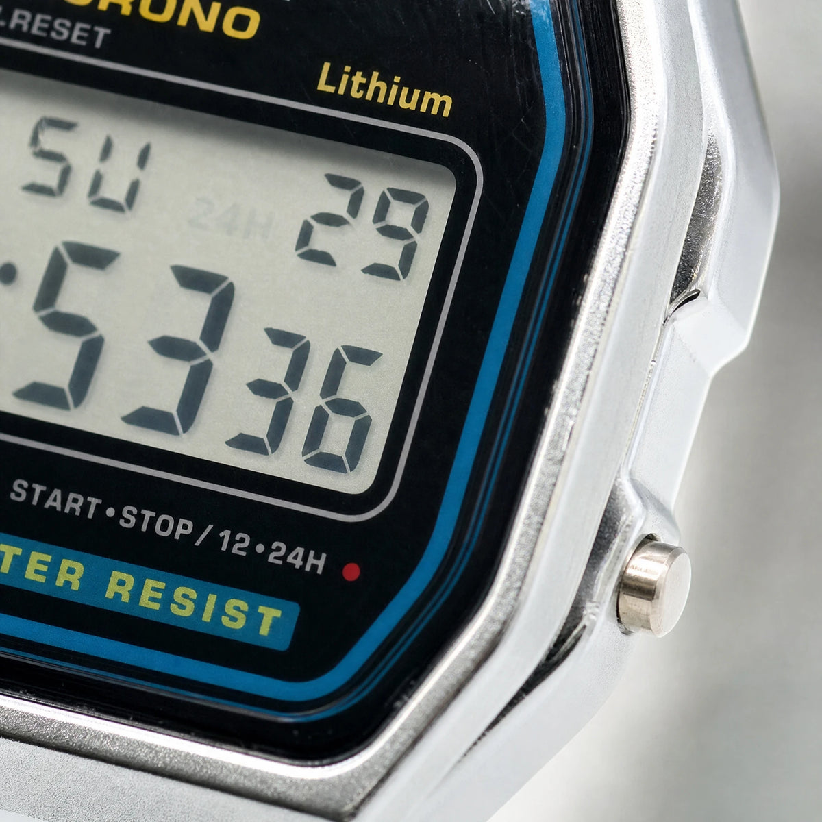 Montre Année 80 Tendance - close-up détail matière