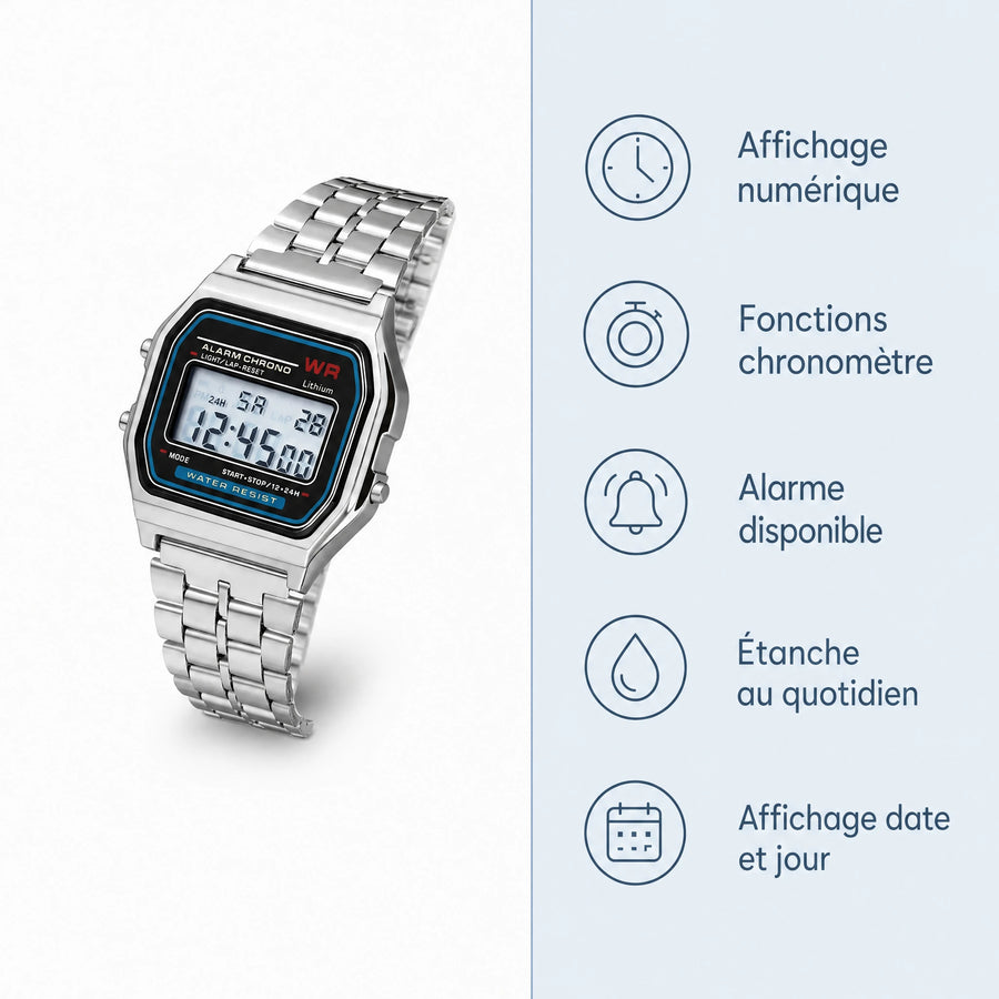 Montre Numérique Année 80 - Bénéfices produit