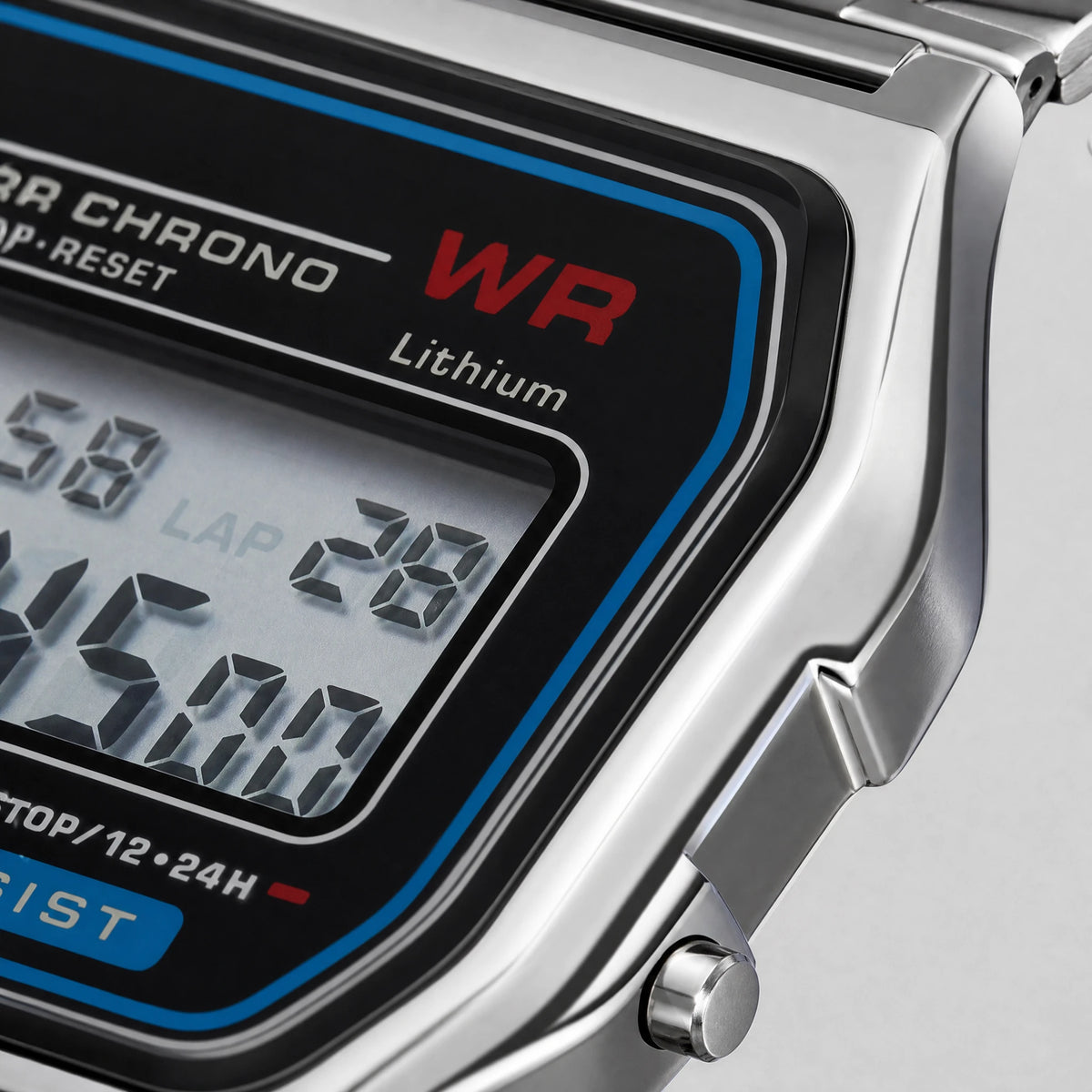 Montre Numérique Année 80 - close-up détail matière