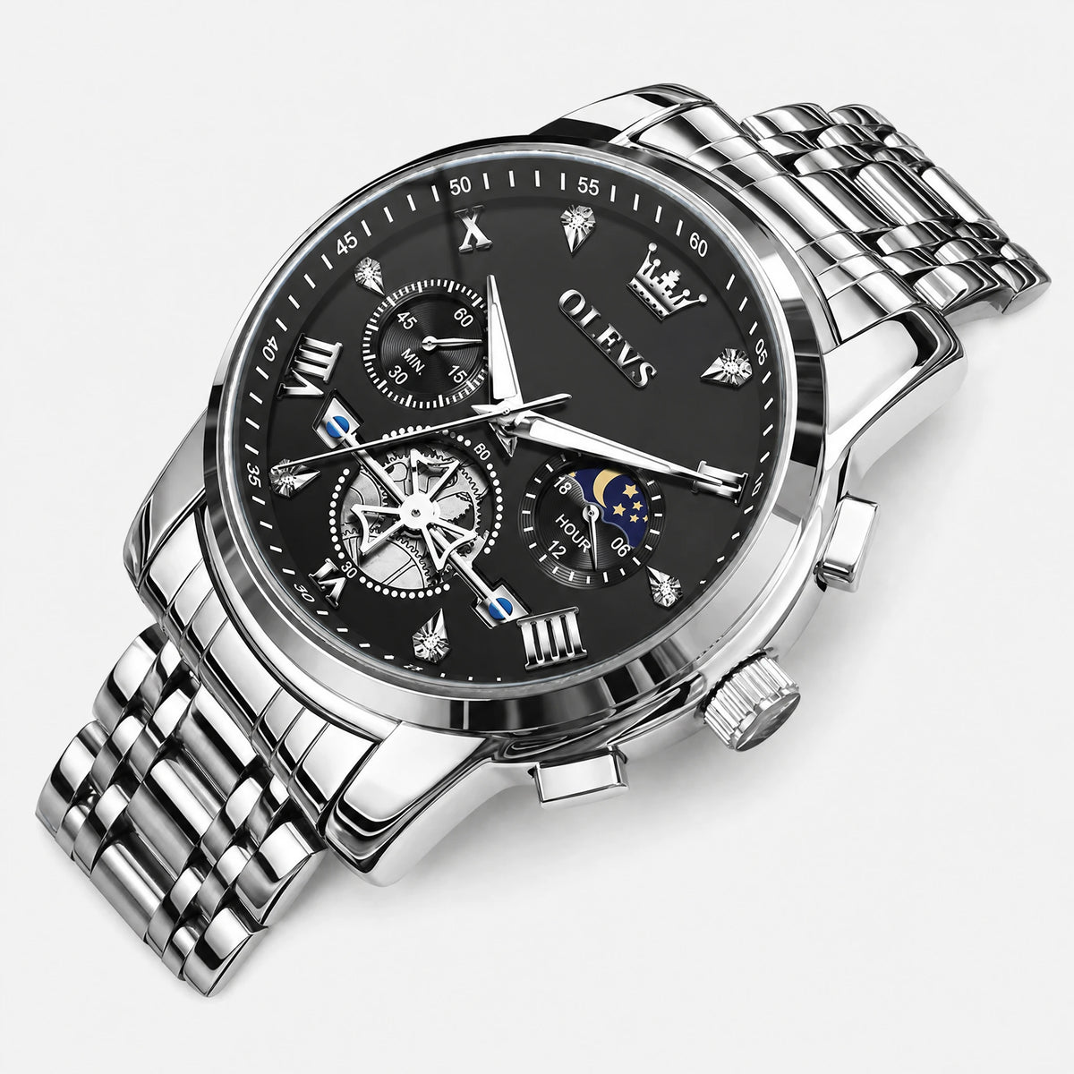 Montre Vintage Tendance - Argent Noir