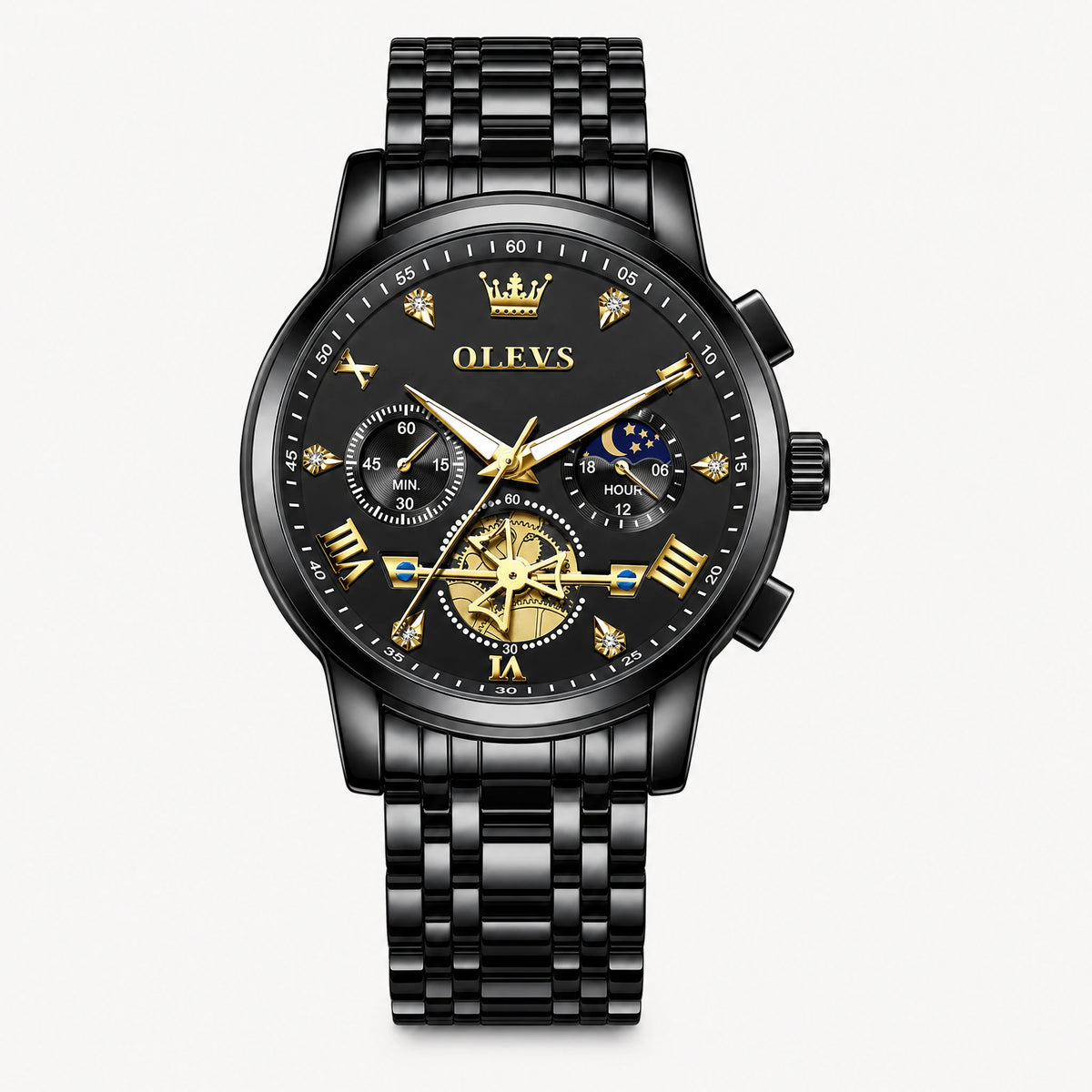 Montre Vintage Tendance - Tout Noir