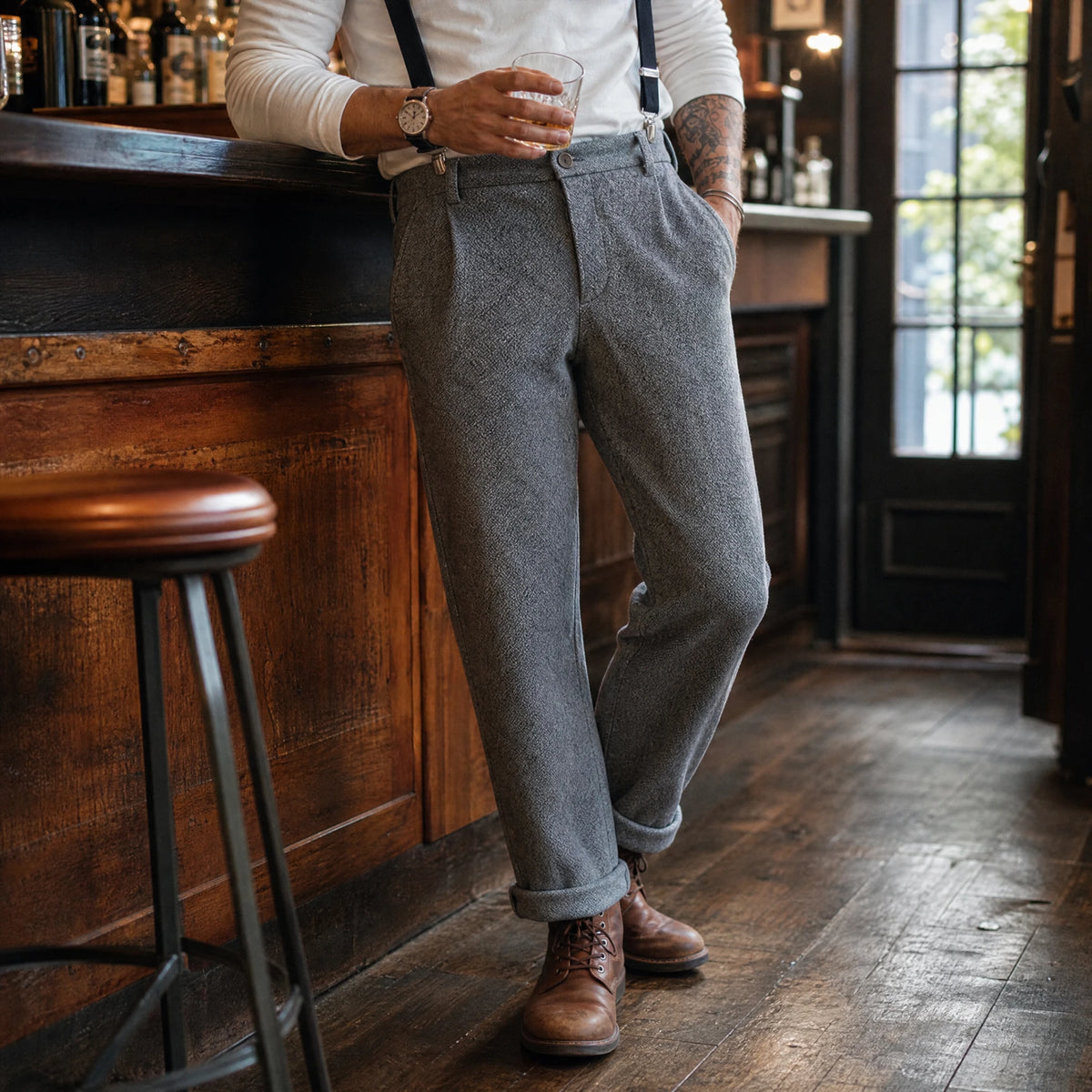 Pantalon Bretelle Homme Vintage - Utilisation GLOBALE
