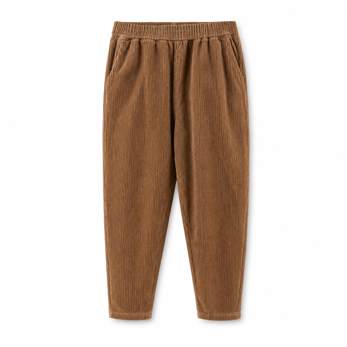 Pantalon droit ample en velours côtelé vintage - image principale