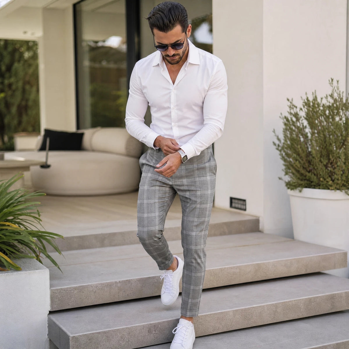Pantalon vintage à carreaux - Utilisation GLOBALE