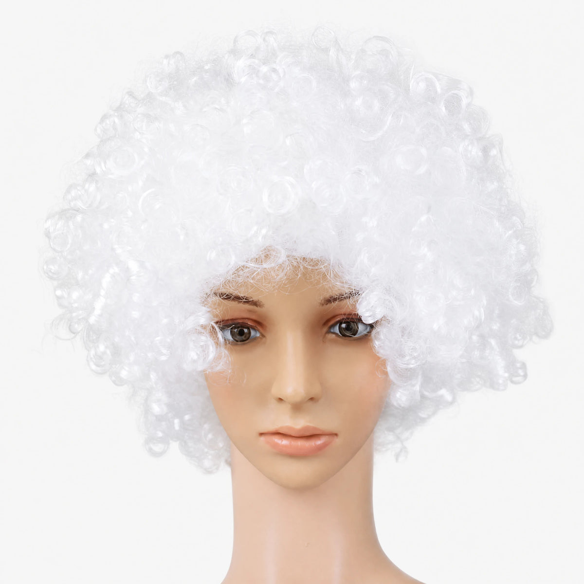 Perruque Afro Couleur Enfant Disco - Blanc