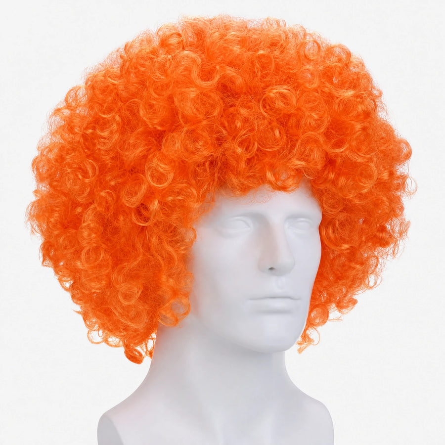 Perruque Afro Couleur Enfant Disco - Orange
