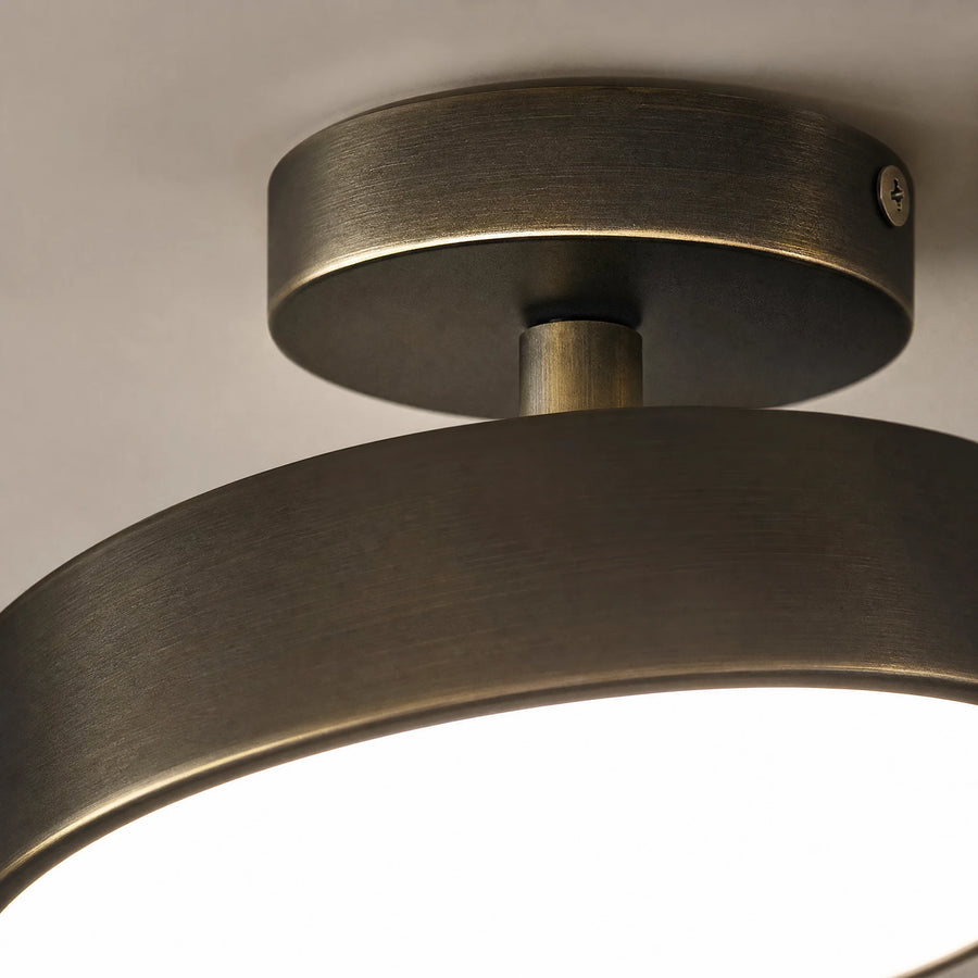 Plafonnier Moderne Cuivre Design Orientable LED - close-up détail matière