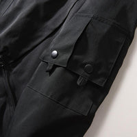 Chaqueta bomber suelta con parche de calavera vintage