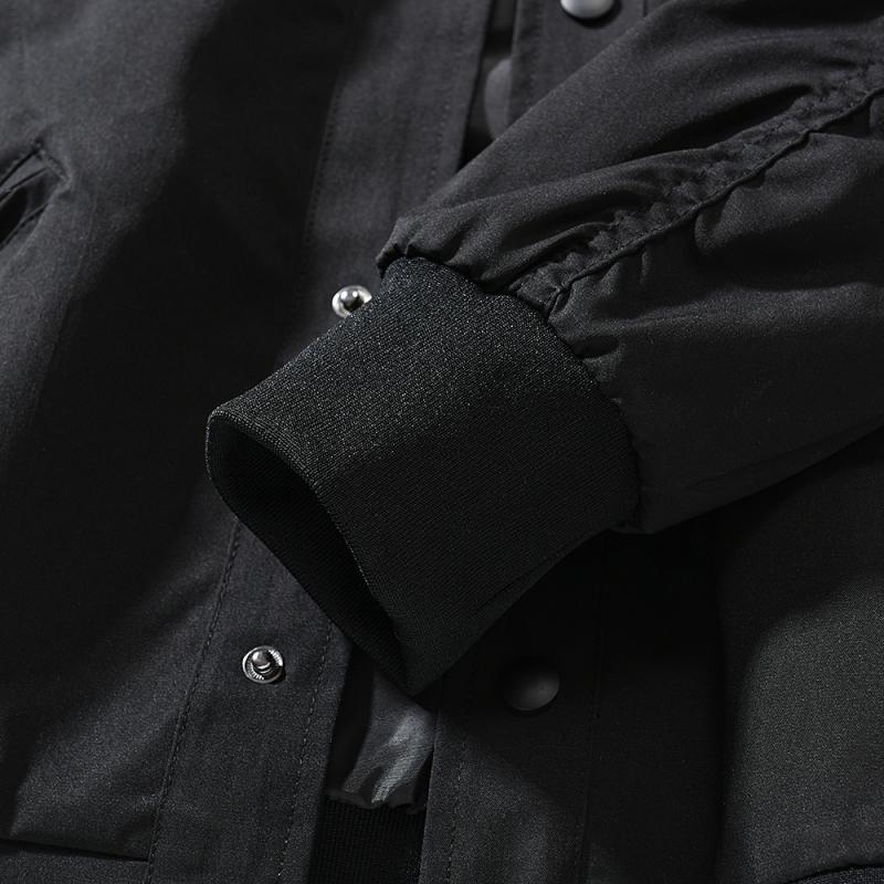 Chaqueta bomber suelta con parche de calavera vintage