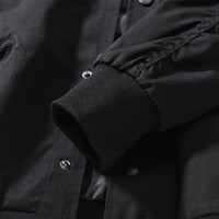 Chaqueta bomber suelta con parche de calavera vintage