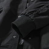 Chaqueta bomber suelta con parche de calavera vintage