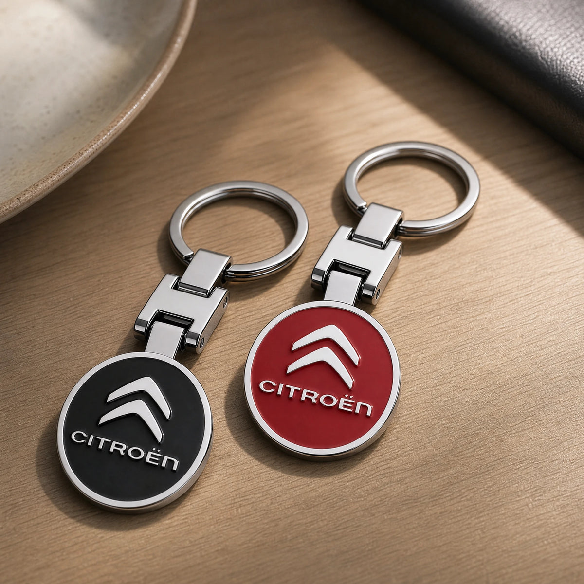 Porte Clé Citroën Vintage - produit en situation