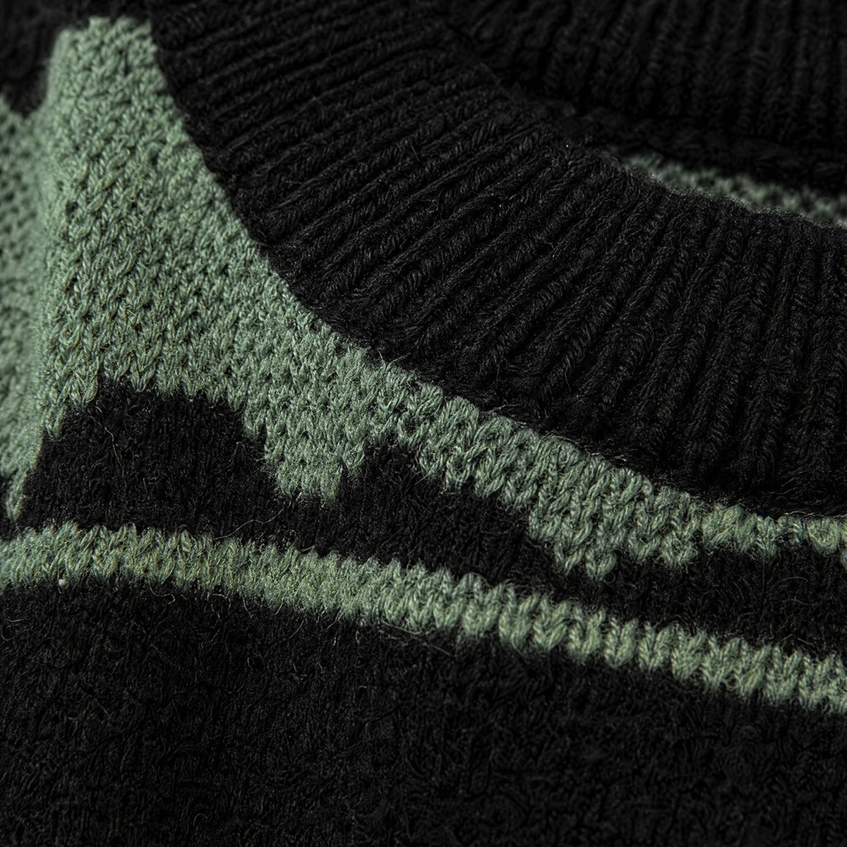 Pull à Motif Vintage - close-up détail matière