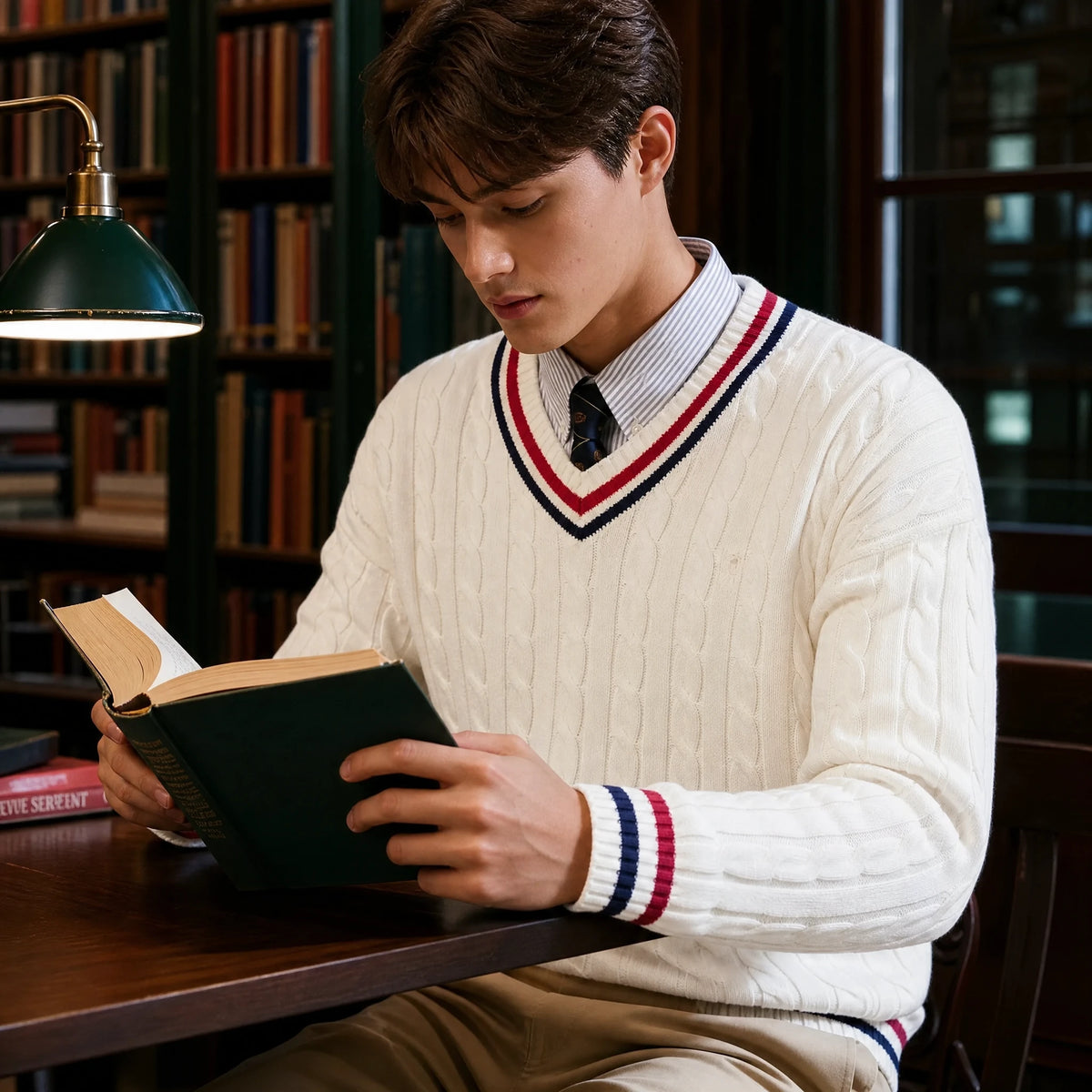Pull en V Tennis Vintage Homme - Utilisation GLOBALE