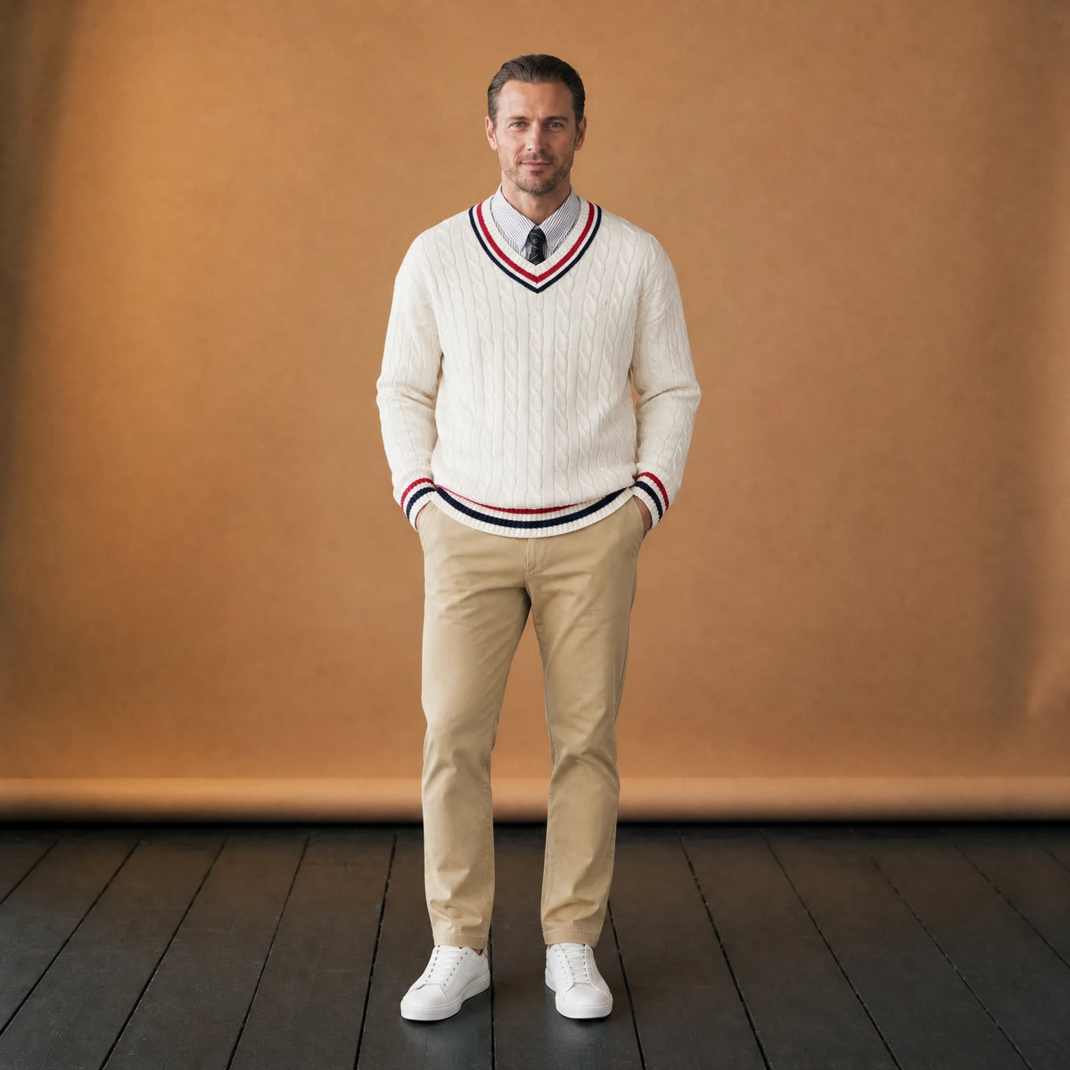 Pull en V Tennis Vintage Homme - VETEMENT Studio HOMME