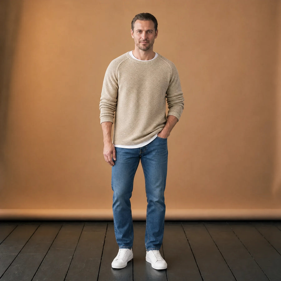 Pull style rétro en tricot à col rond - VETEMENT Studio HOMME
