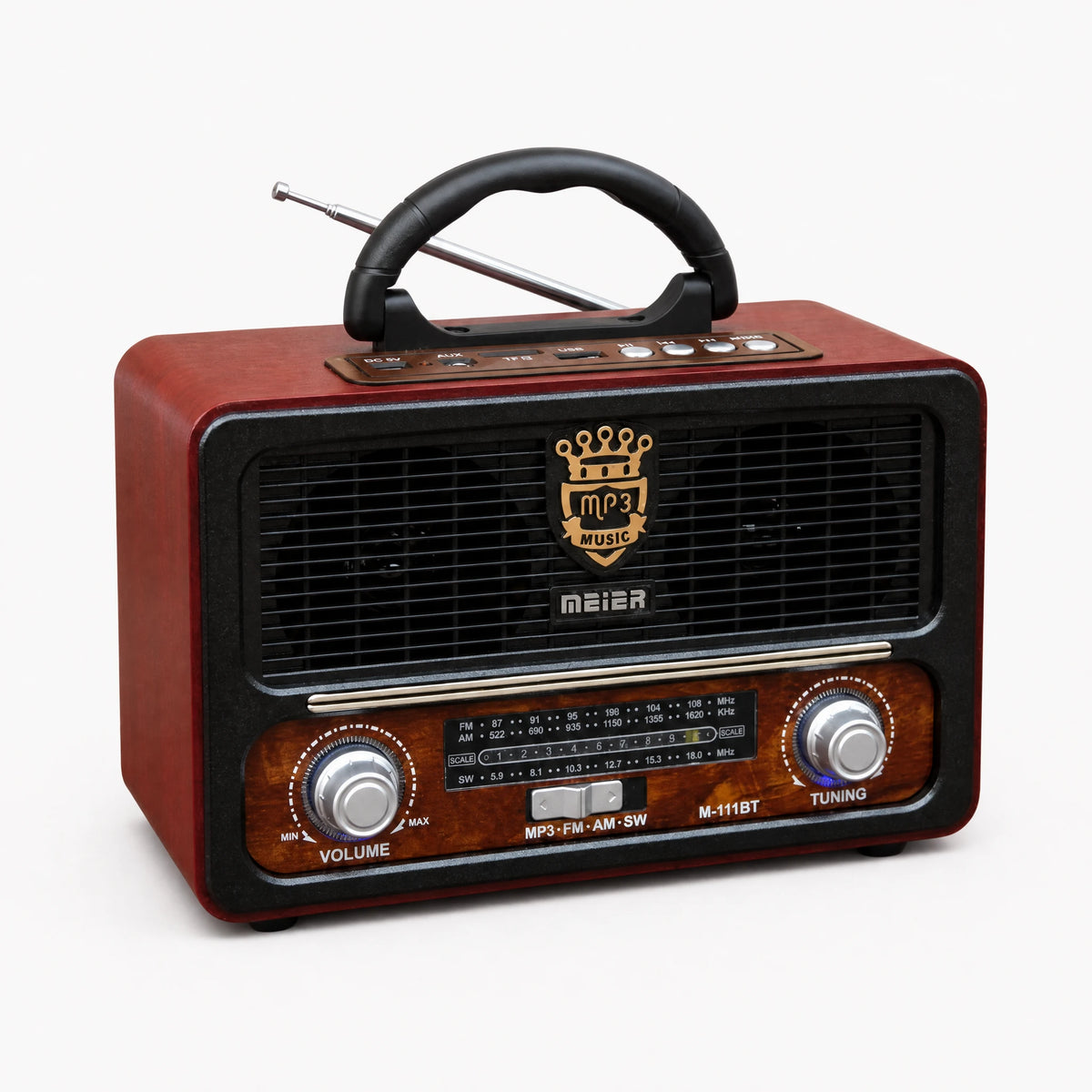 Radio Vintage Style Années 50 avec Bluetooth et FM AM - Rouge Retro
