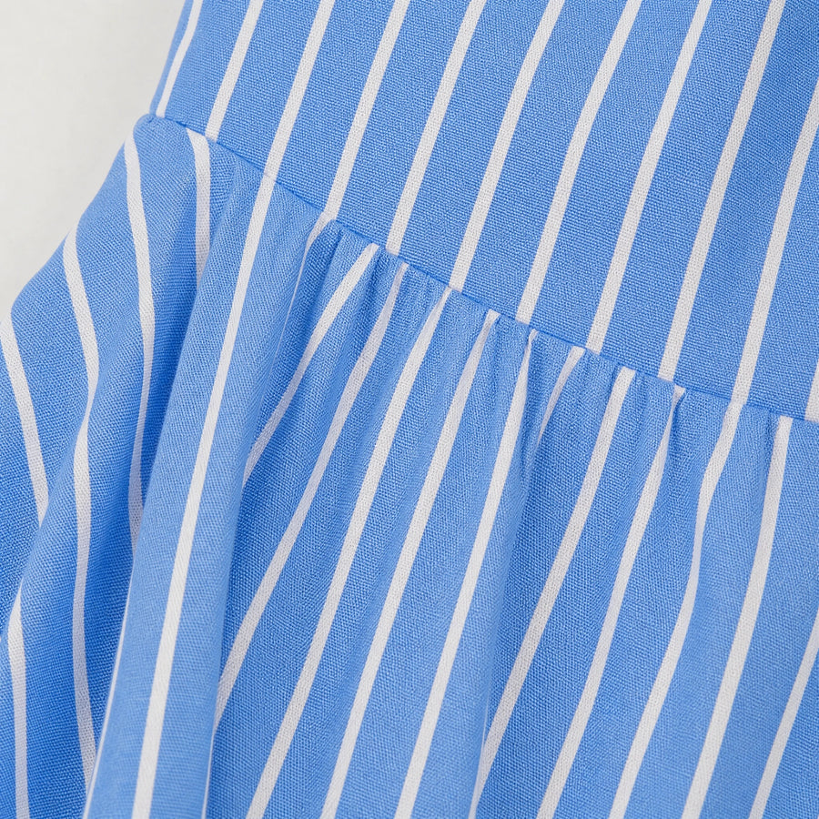 Robe Année 80 à Rayures - close-up détail matière