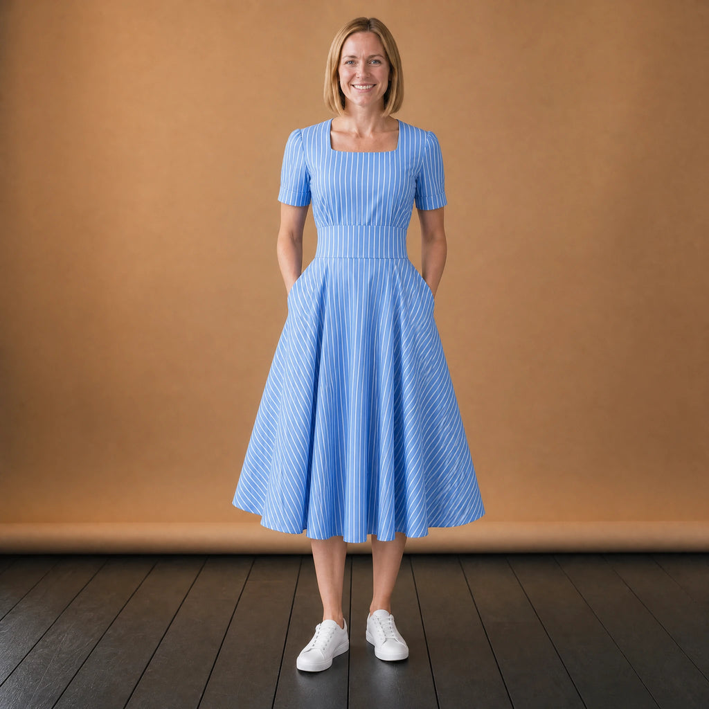 Robe Année 80 à Rayures - VETEMENT Studio FEMME