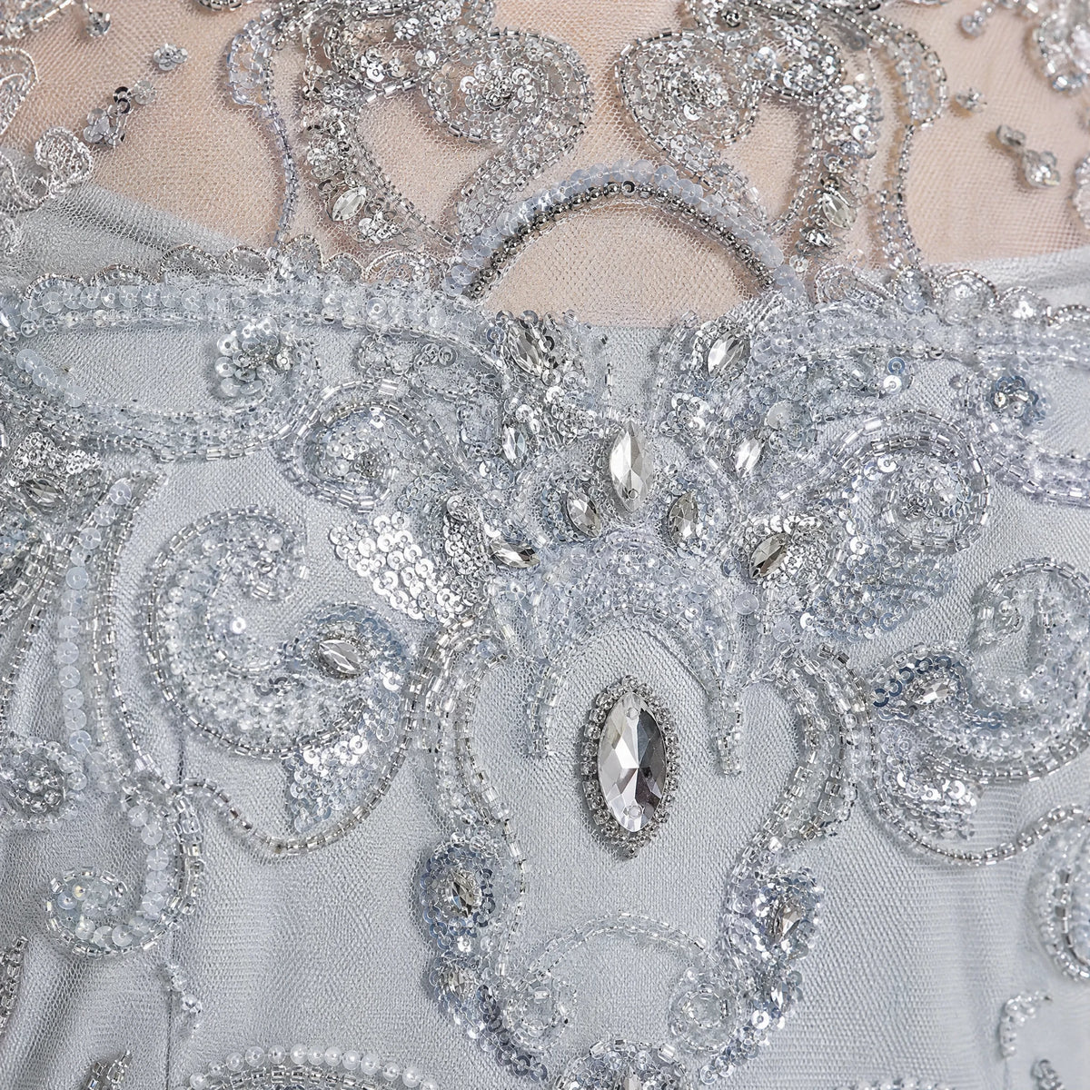 Robe Argent Année 80 - close-up détail matière