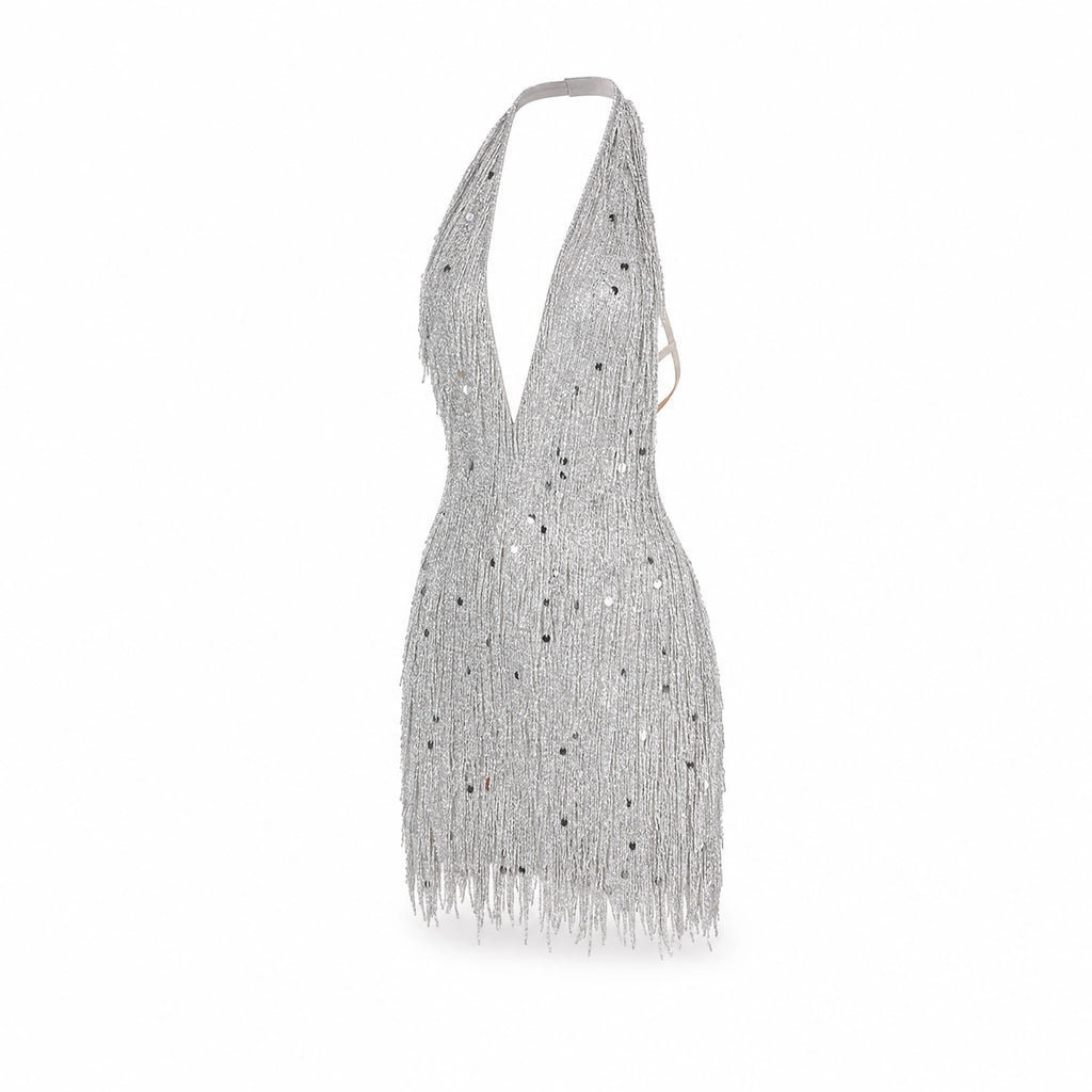 Robe Courte Dentelle Blanche Année 20 Charleston Chic - image principale