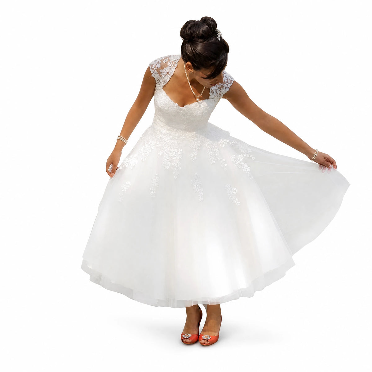 Robe de Mariée Courte Vintage - image principale