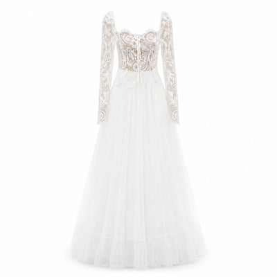 Robe de Mariée Deux Pièces Vintage - image principale