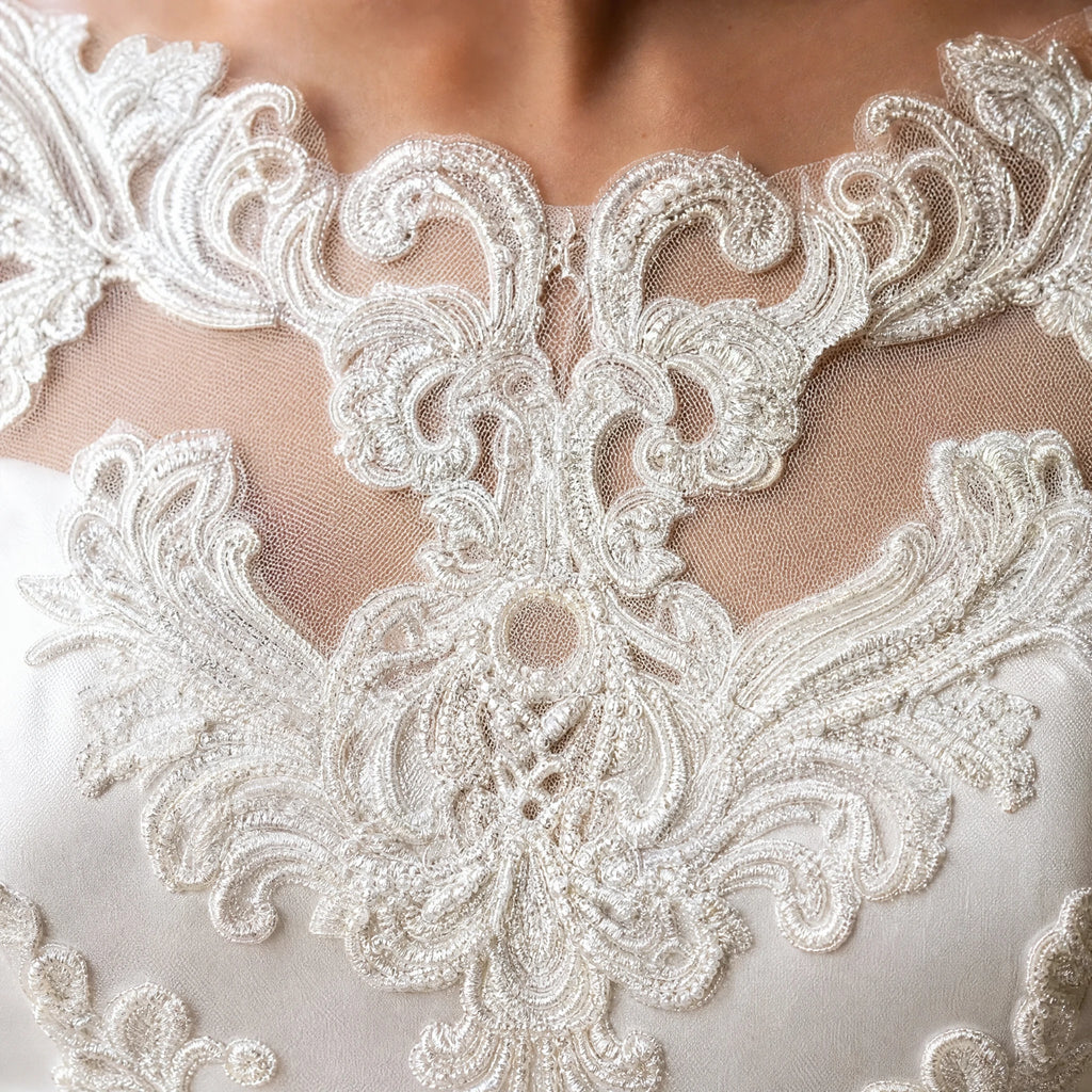 Robe de Mariée Style Vintage - close-up détail matière