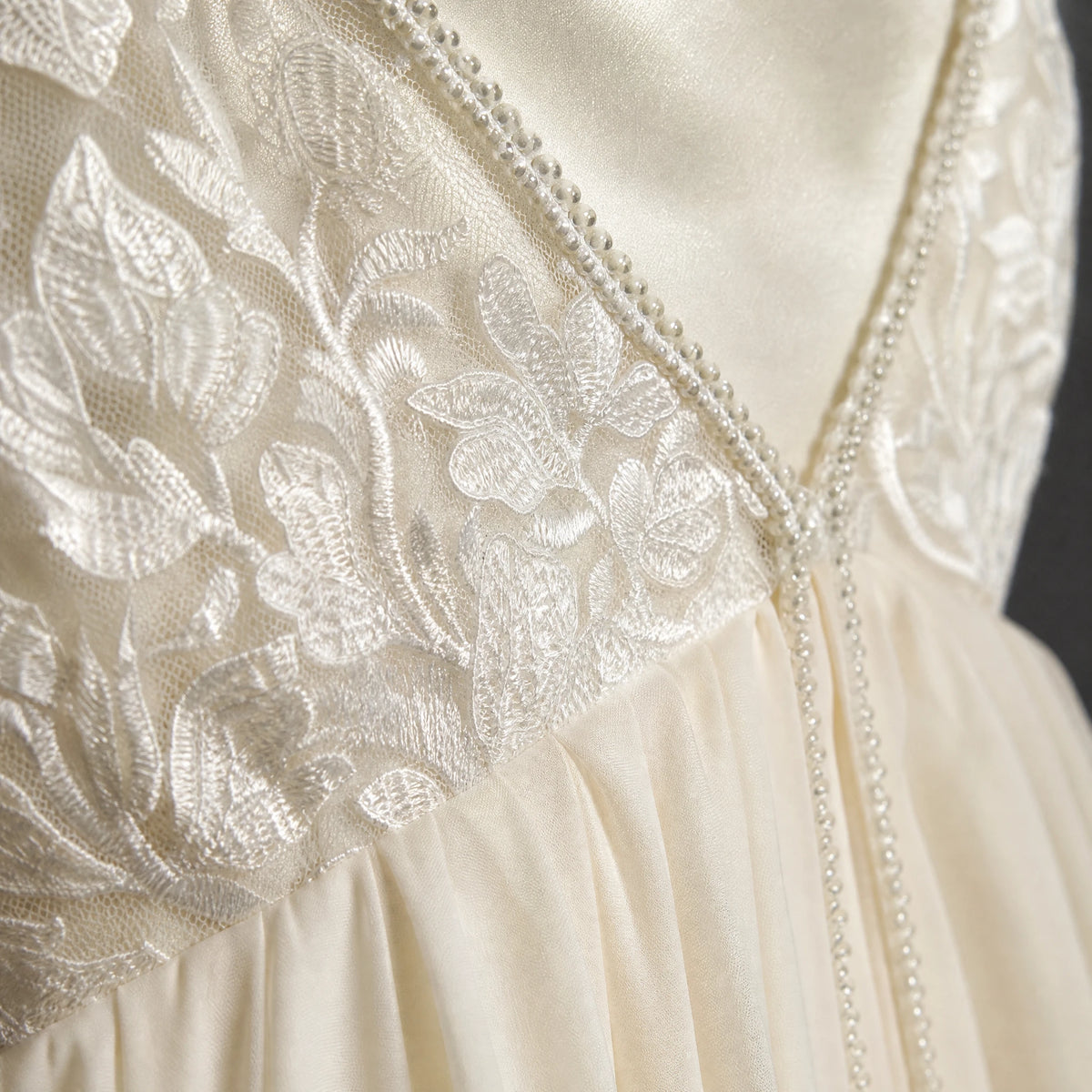 Robe de Mariée Vintage 1920 - close-up détail matière