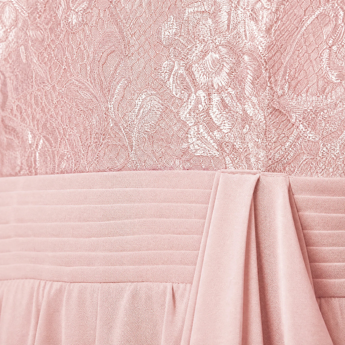 Robe de Soirée Vintage Année 50 Rose - close-up détail matière