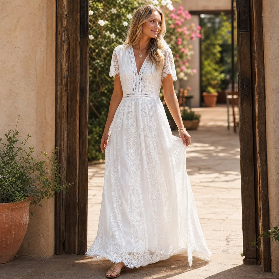 Robe Longue Blanche Vintage - Utilisation GLOBALE