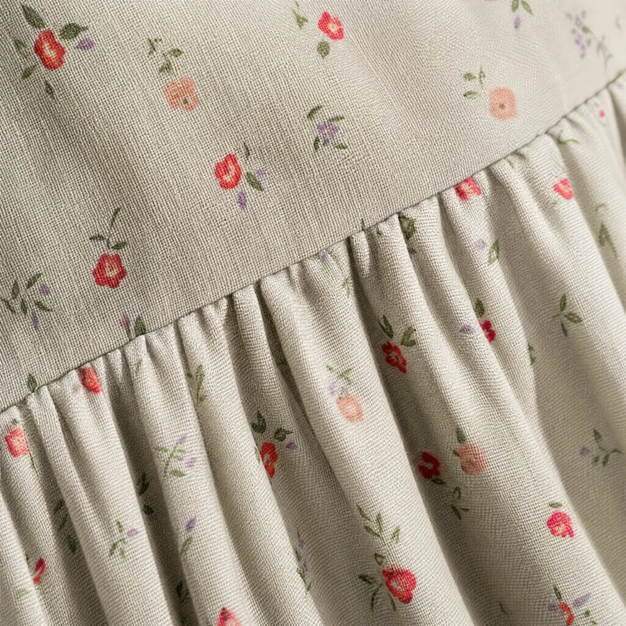 Robe Longue Vintage Bohème - close-up détail matière